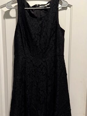 LC Lauren Conrad Black Lace Sleeveless A-Line Dress